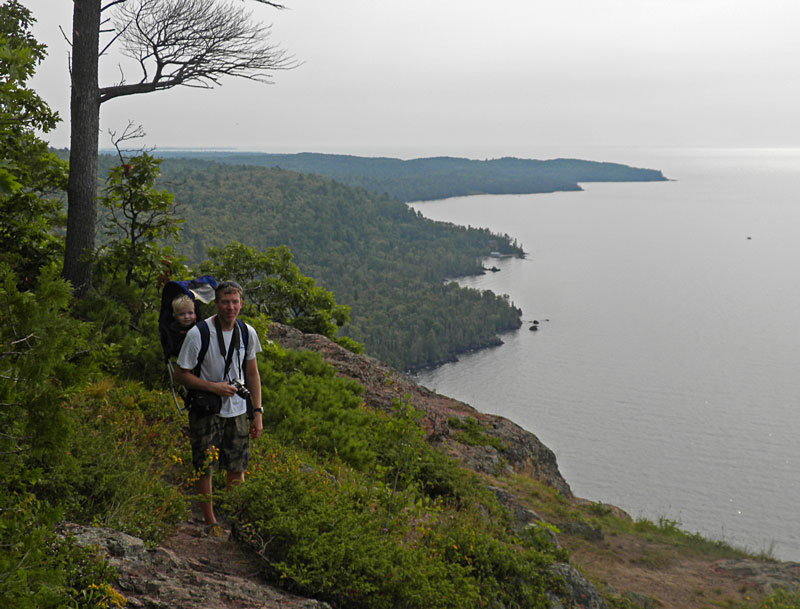 on the edge of bare bluff